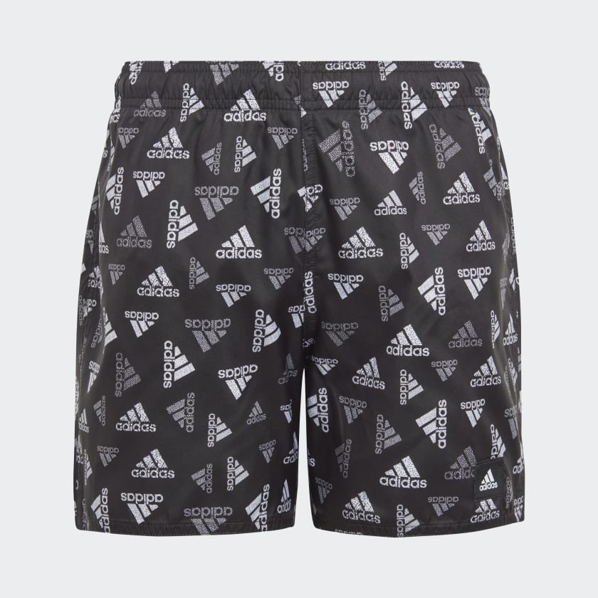 adidas Logo Print CLX Swim Shorts - Black | adidas UK