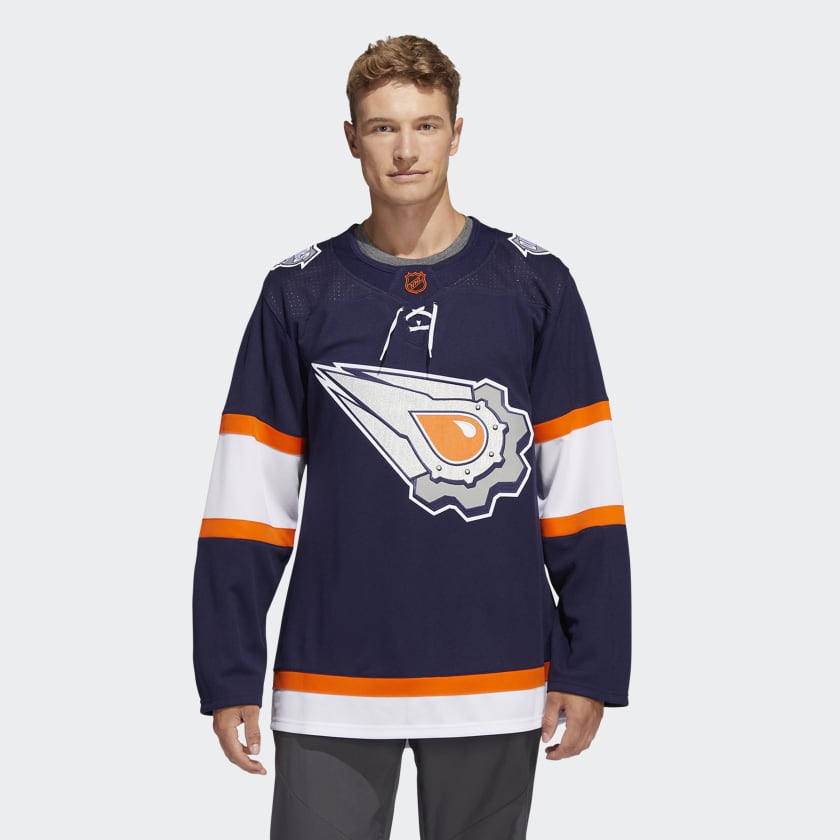 adidas Oilers Authentic Reverse Retro Wordmark Jersey - Blue | Men's Hockey  | adidas US