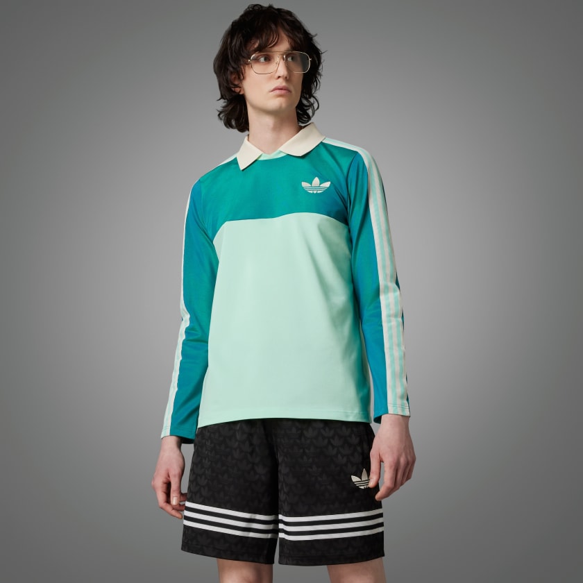 adidas Adicolor 70s Long Sleeve Vintage Polo - Green | Men's Lifestyle |  adidas US