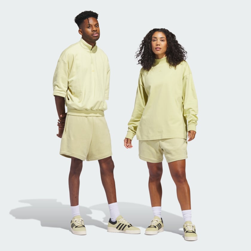 Yellow adidas biker shorts online