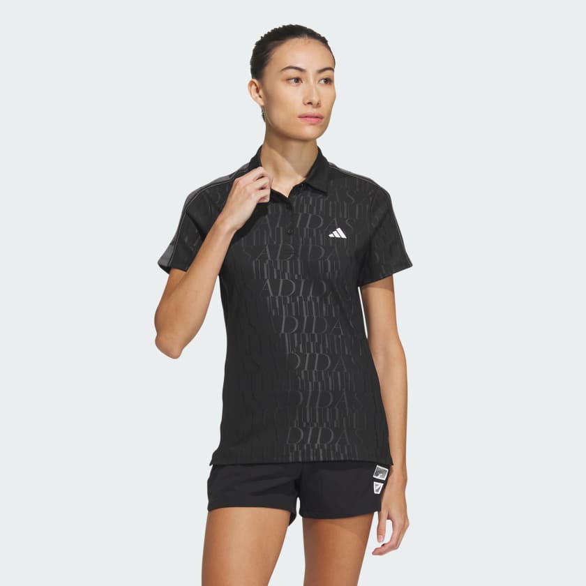 adidas HEAT.RDY Debossed Polo Shirt Black adidas Thailand