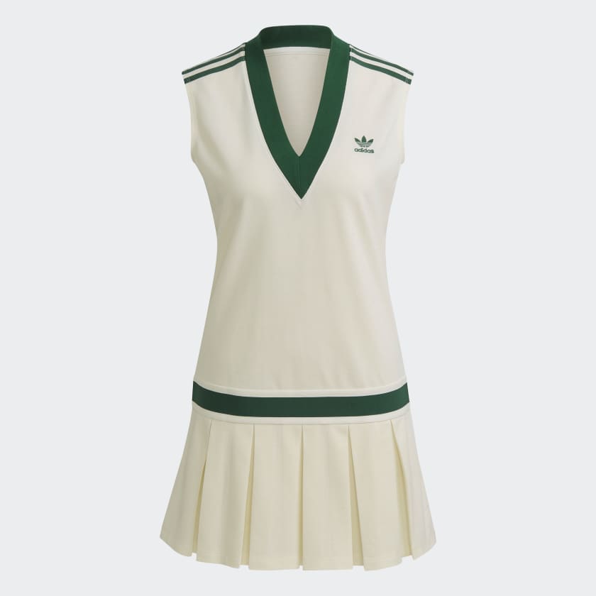 Green and white adidas dress store