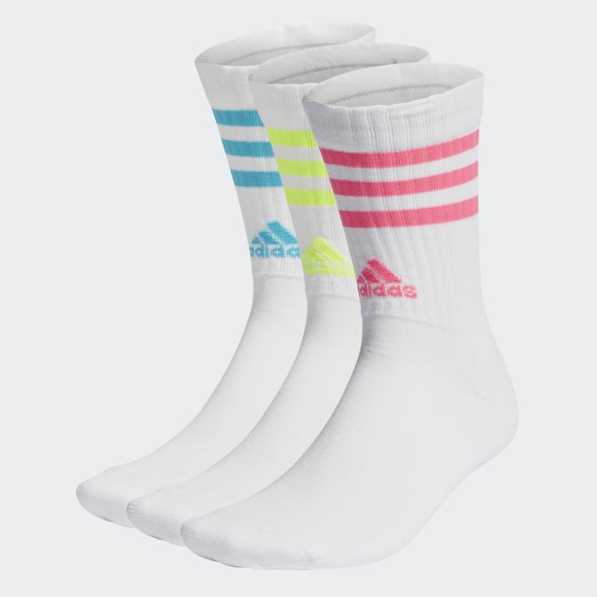 adidas 3-Streifen Cushioned Crew Socken, 3 Paar - Weiß | adidas Deutschland