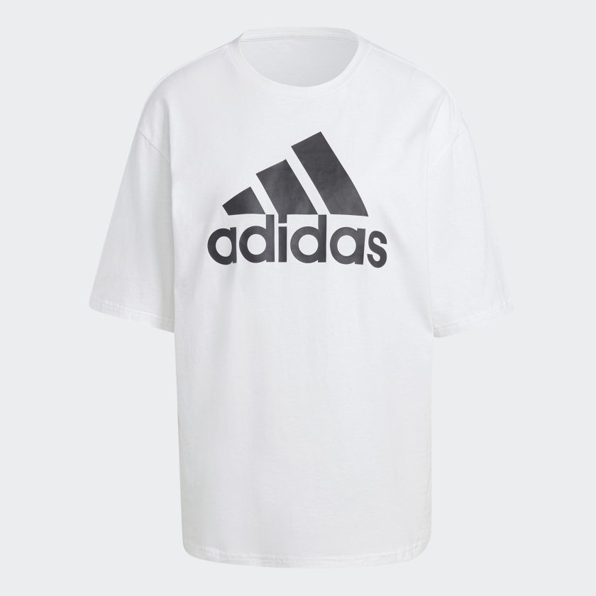 adidas Essentials Big Logo Boyfriend Tee White adidas New Zealand