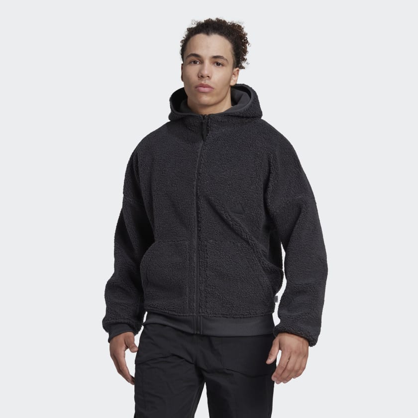 adidas Polar Fleece Full-Zip Sweatshirt - Grey | adidas Canada