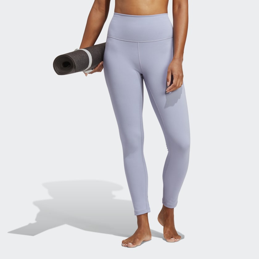Buy adidas Womens Yoga Essentials Aeroready Printed 7/8 Tight Leggings  Bliss Orange/Gold Beige