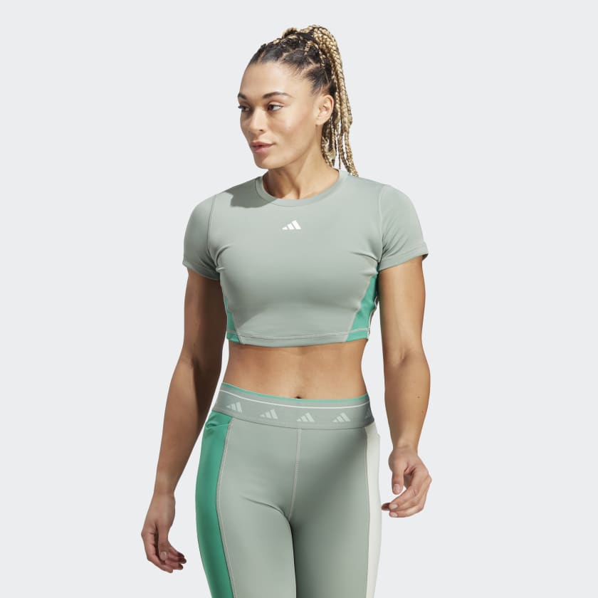 adidas Yoga Studio Crop Tank Top - Green