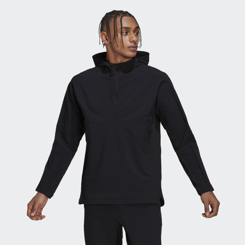 adidas Workout Cordura Half Zip Hoodie Black adidas Philippines