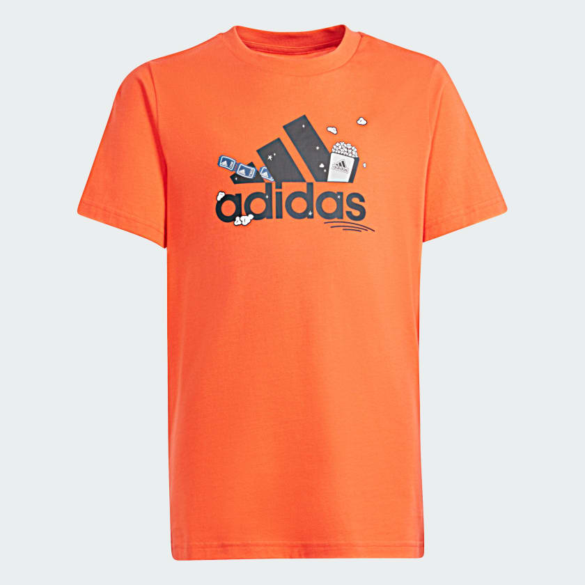 adidas Brand Love Graphic T Shirt Orange adidas UK