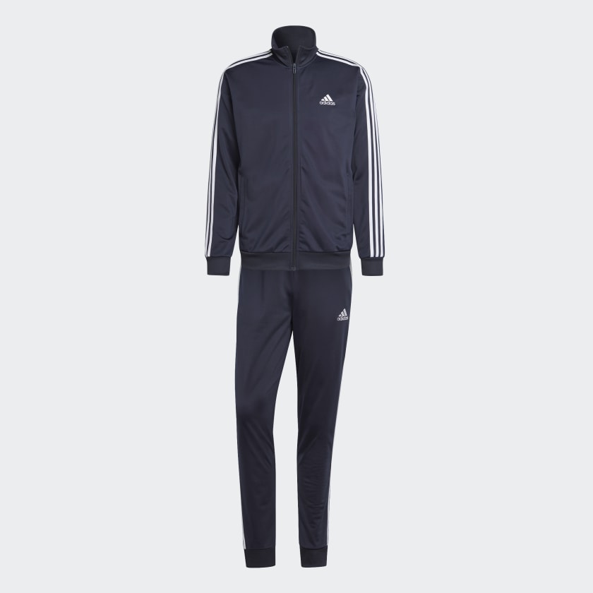 adidas Basic 3 Stripes Tricot Track Suit Blue adidas Ireland