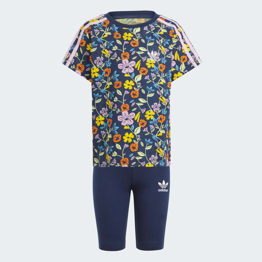 Adidas flower shorts set shop