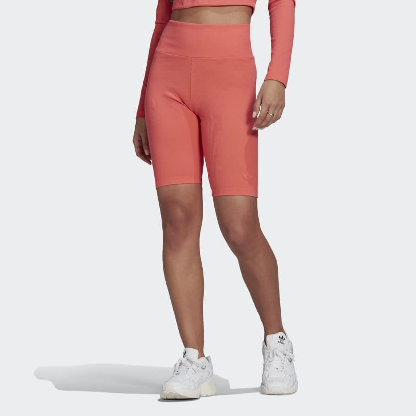 adidas 2 Colored Rib Short Tights - Pink | Women's Lifestyle | adidas US