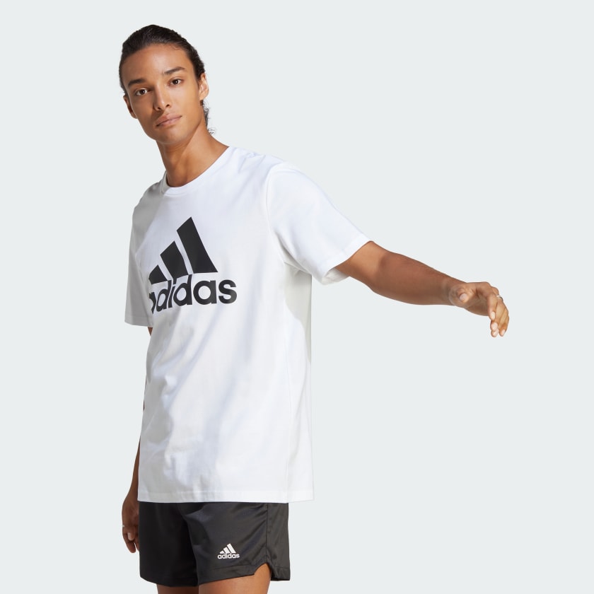 Adidas t shirt big logo cheap