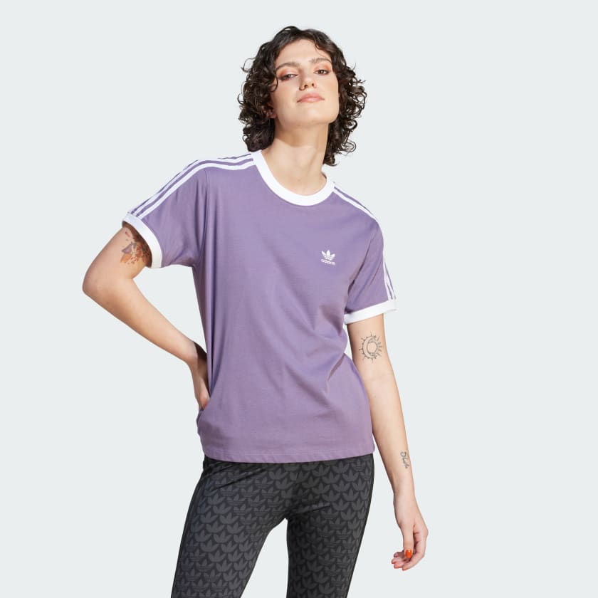 adidas Adicolor Classics 3-Stripes T-Shirt - Purple | adidas UK