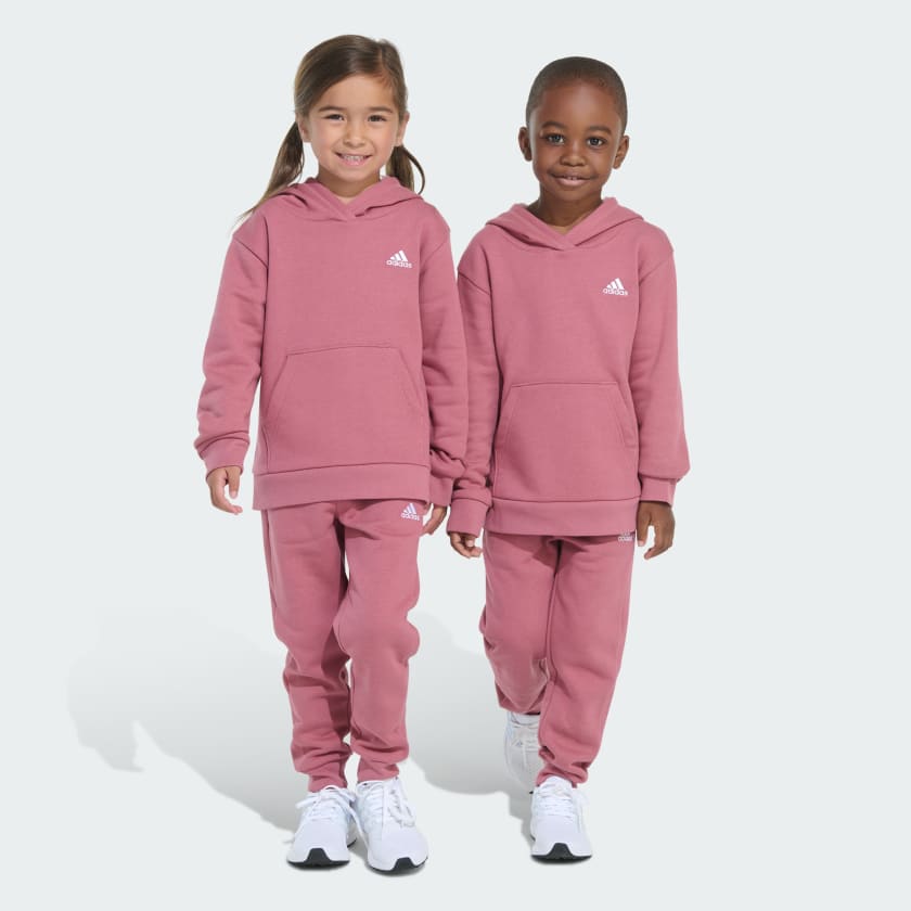 adidas Fleece Pullover Set Kids Pink Free Shipping with adiClub adidas US