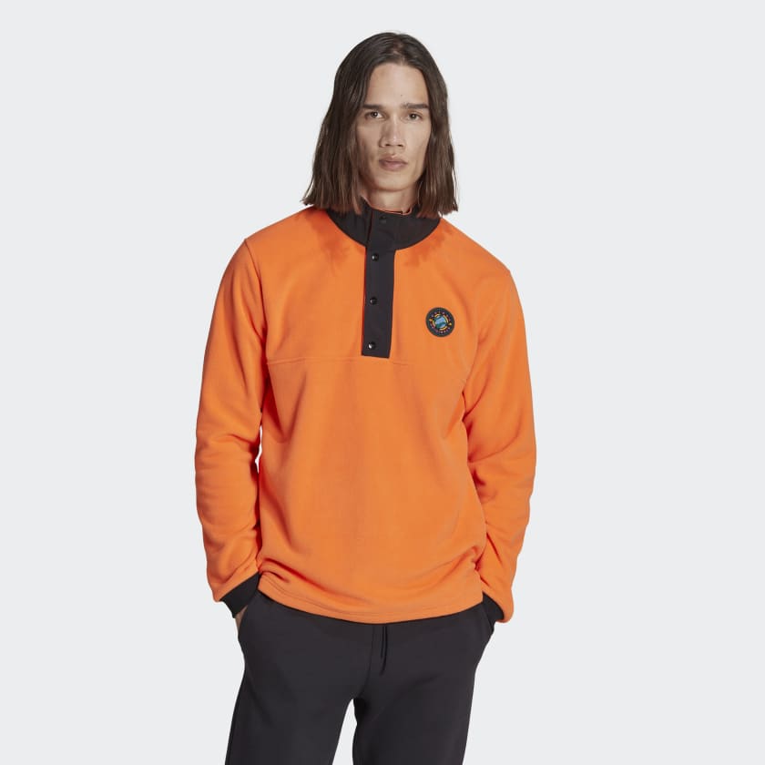 adidas Wander Hour Quarter-Snap Polar Fleece Jacket - Orange | Men's  Lifestyle | adidas US