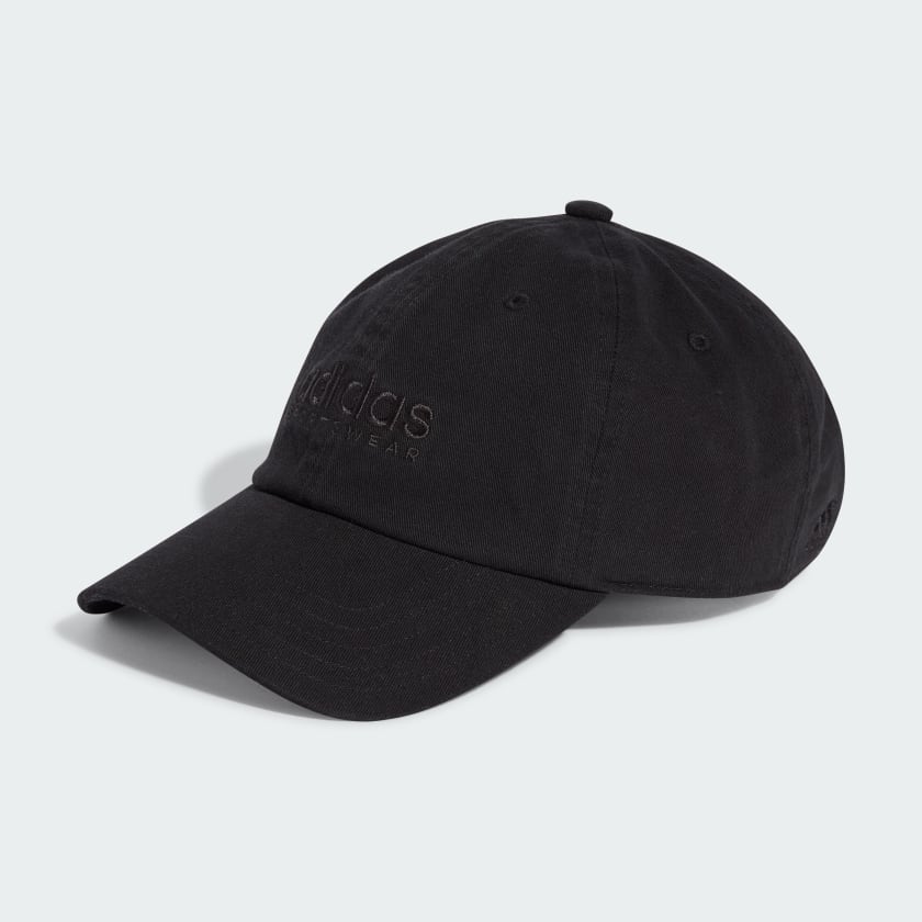 Black adidas dad hat top
