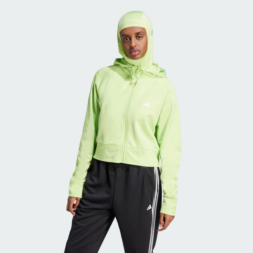 adidas Veste polaire a capuche entierement zippee AEROREADY Game and Go vert adidas Canada