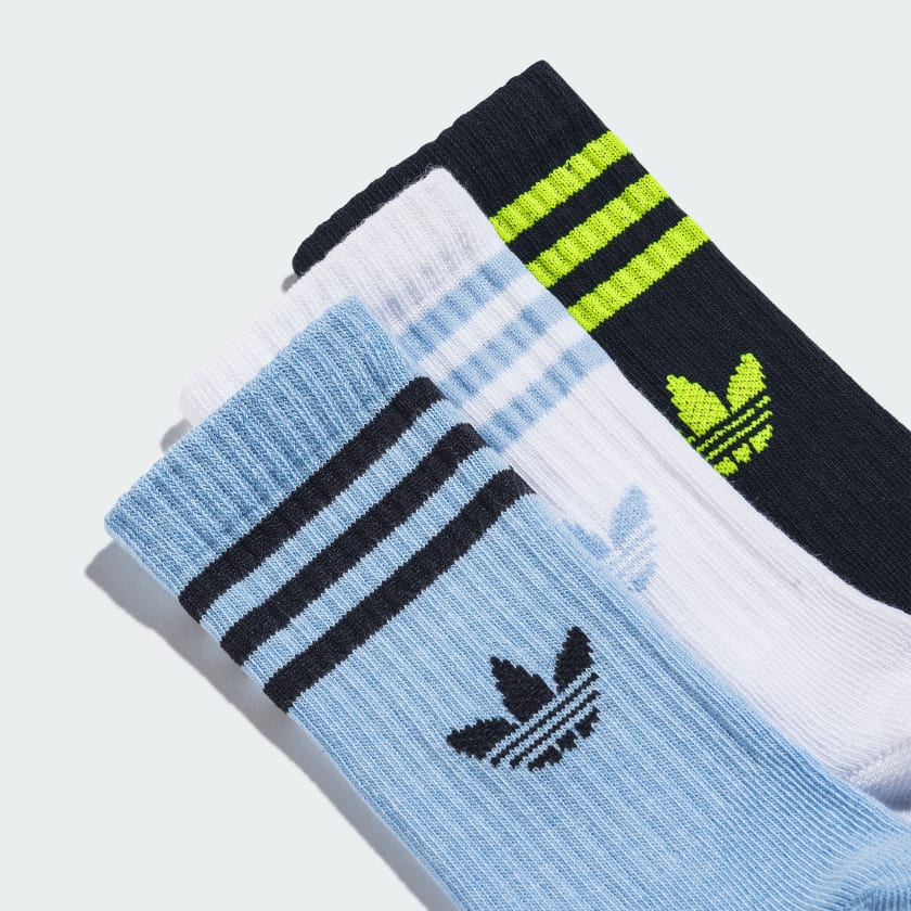 adidas Crew Socks 3 Pairs Black Free Shipping with adidas US