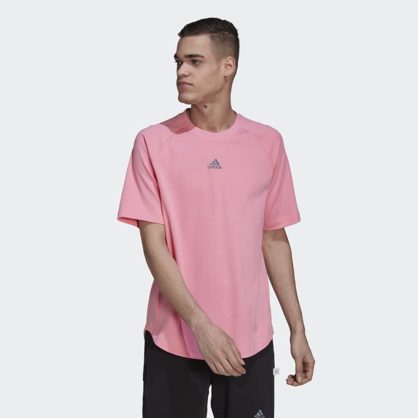 Adidas pink t new arrivals shirt mens