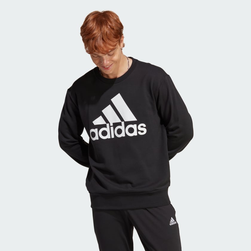 adidas Essentials French Terry Big Logo Sweatshirt Zwart adidas Offici le Shop