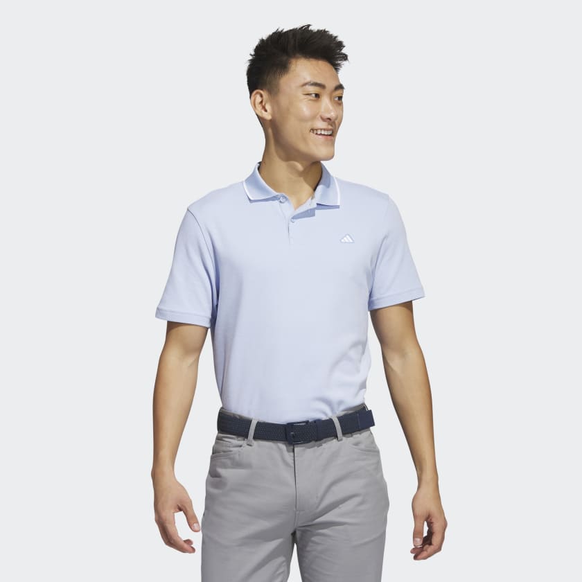 adidas Go-To Piqué Golf Polo Shirt - Blue | Men's Golf | adidas US