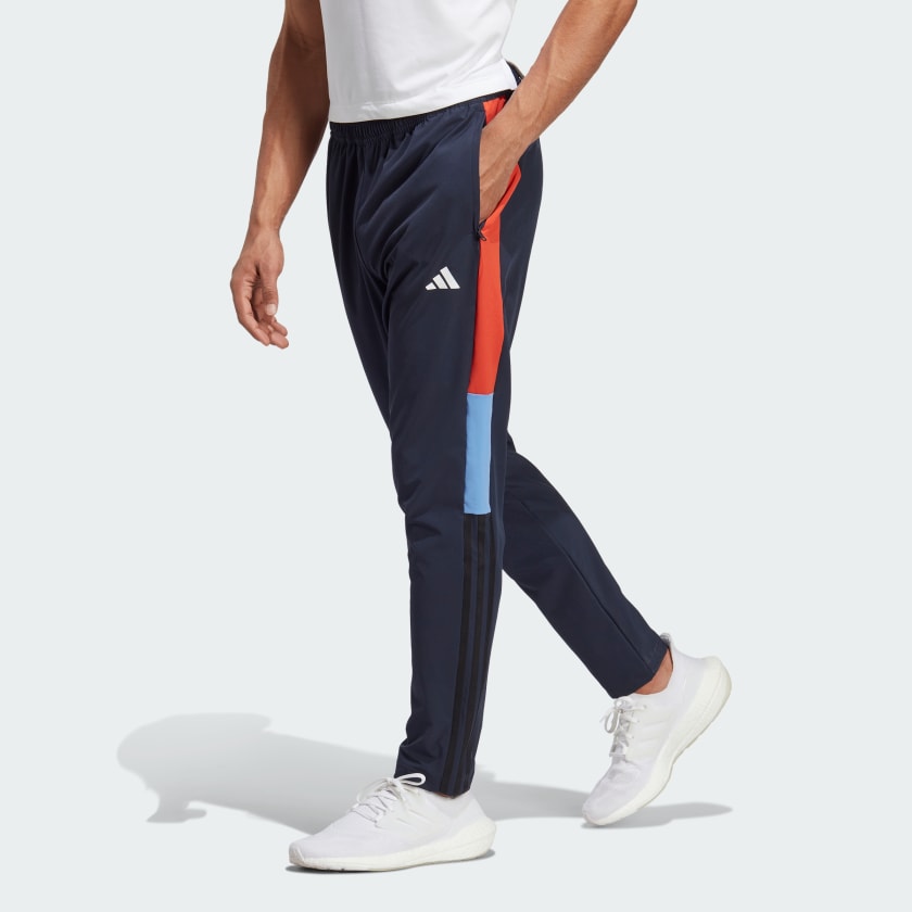 adidas Pants Training Colorblock 3 Franjas Azul adidas Mexico
