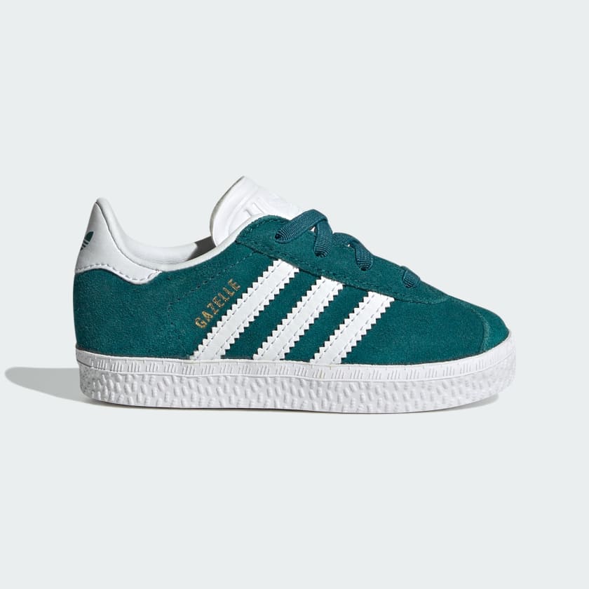 adidas Gazelle Comfort Closure Elastic Laces Shoes Kids Turquoise Free Shipping with adiClub adidas US
