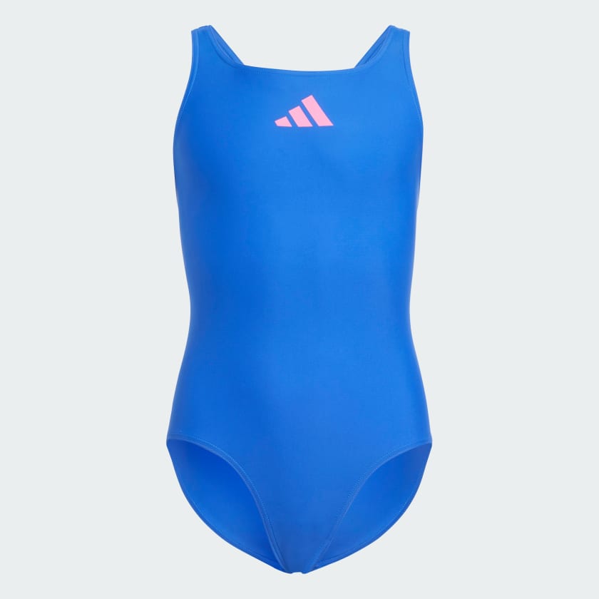 adidas Solid Small Logo Swimsuit - Blue | Free Delivery | adidas UK