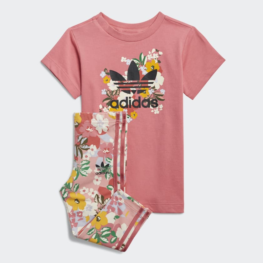 adidas HER Studio London Floral Tee Dress Set Pink adidas Malaysia