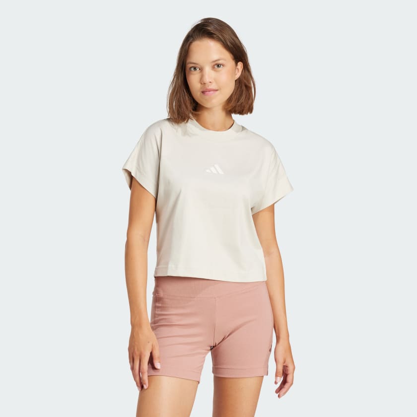 adidas ALL SZN Tee - Beige | Free Shipping with adiClub