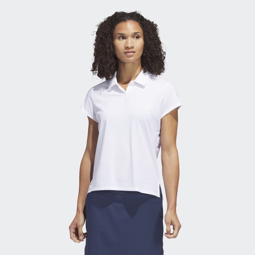 adidas Go-To Heathered Polo Shirt - White | Women's Golf | adidas US