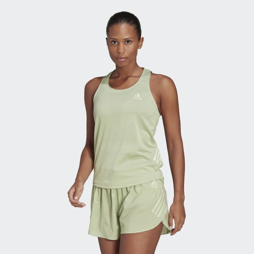 Alvorlig skinke Trin adidas Parley Adizero Run Tank Top - Green | Women's Track & Field | adidas  US