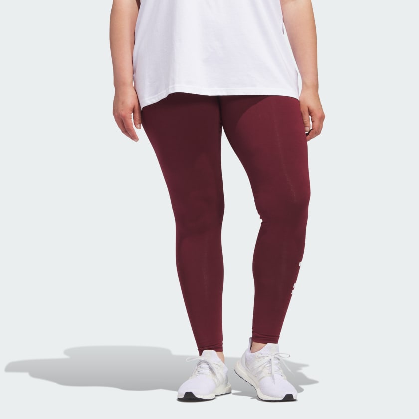 adidas Essentials High Waisted Logo Leggings Plus Size Bordowy adidas Poland