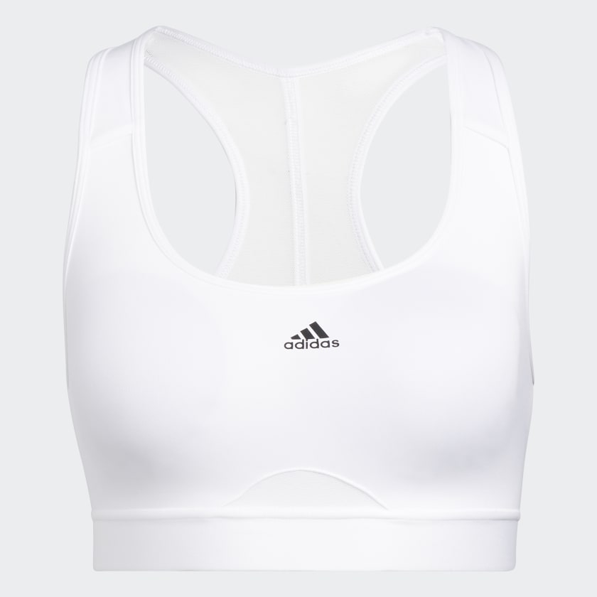 Brassière de sport, maintien moyen Adidas Performance blanc