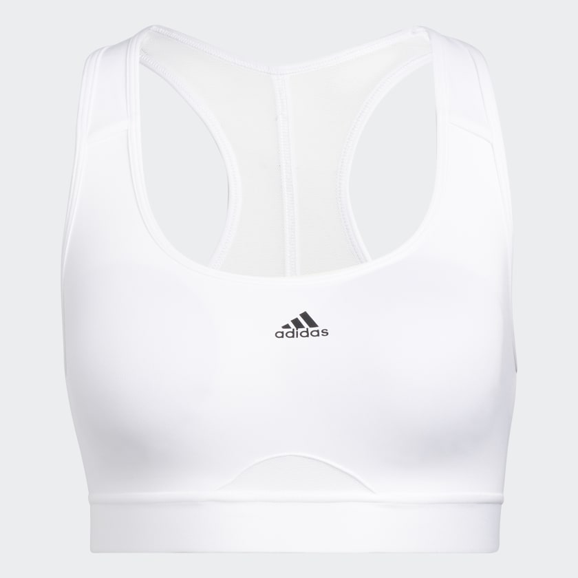 High Support Mesh Panel Sports Bra  Sports bra, High support sports bra,  White sports bra