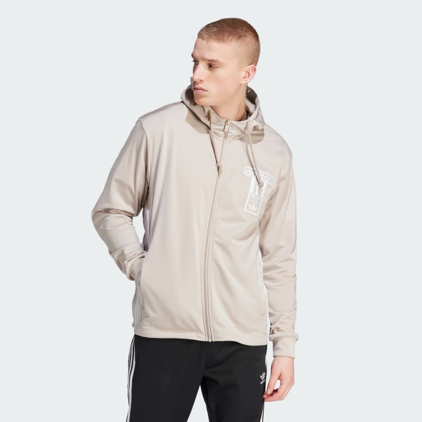 adidas Adicolor Adibreak Full-Zip Hoodie - Beige | adidas Canada