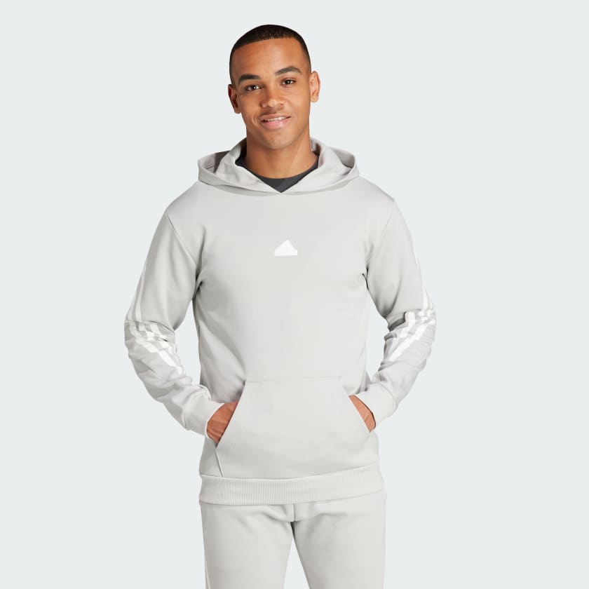 adidas Future Icons 3 Stripes Hoodie Grey adidas Australia