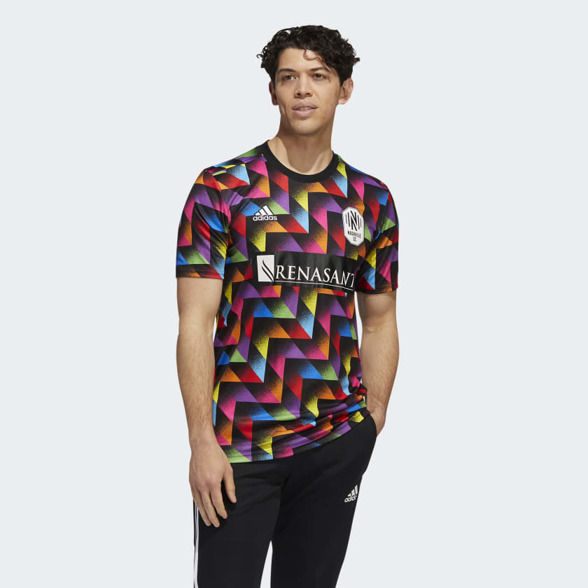 adidas Nashville SC Pride PreMatch Jersey Black Men's Soccer