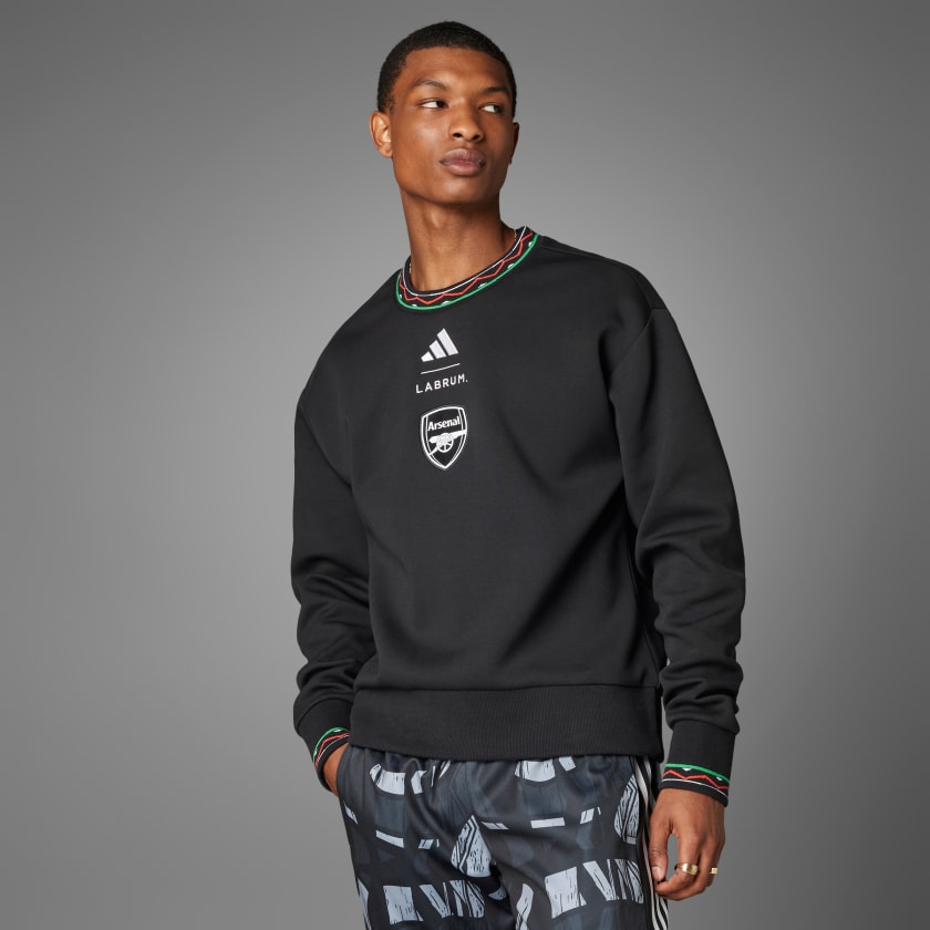 adidas Arsenal x Labrum Seasonal Doubleknit Sweatshirt zwart adidas Belgium