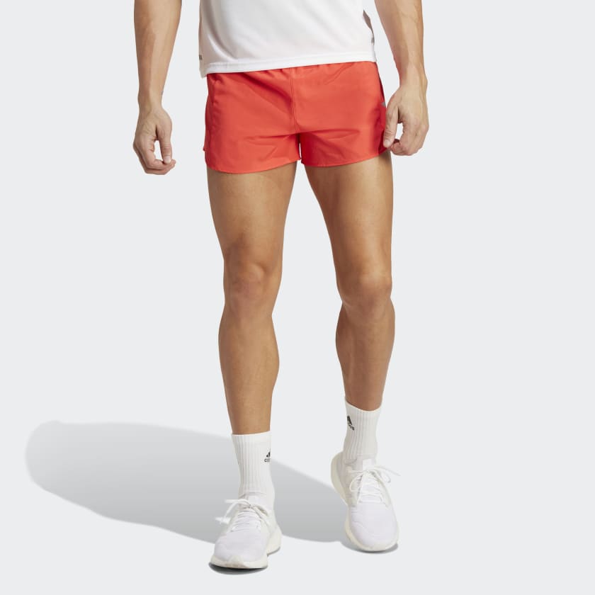 adidas Own the Run Split Shorts - Red Men's Running US