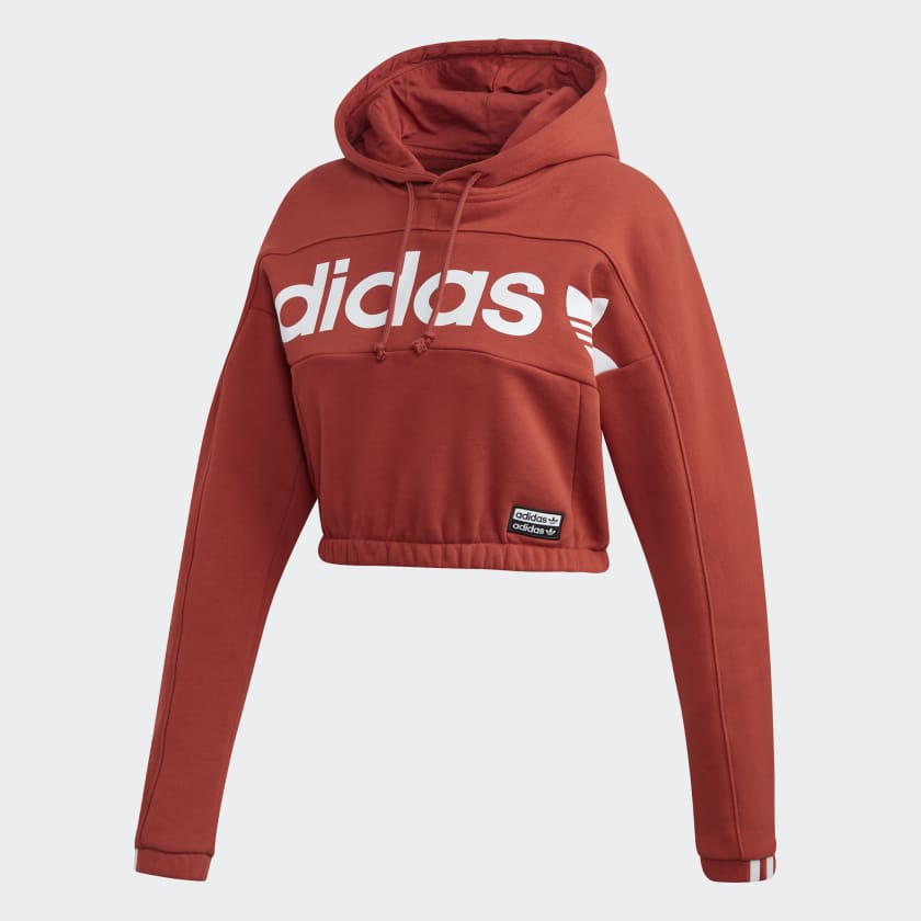 Adidas cropped shop hoodie shift orange