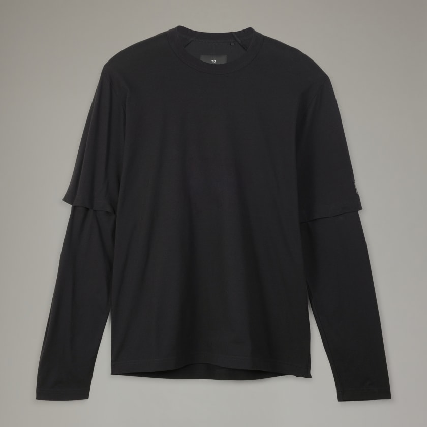 adidas Y-3 Crepe Jersey Long Sleeve Tee - Black | Free Shipping with  adiClub | adidas US