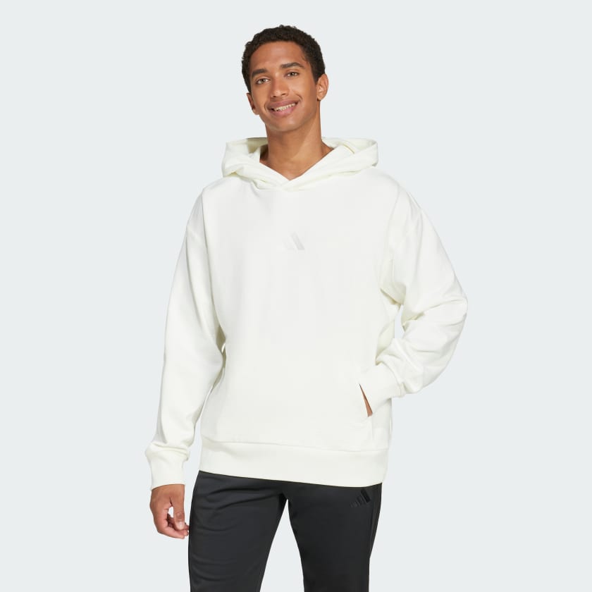 adidas Elevated ALL SZN Cloud Jersey Hoodie - White | Free