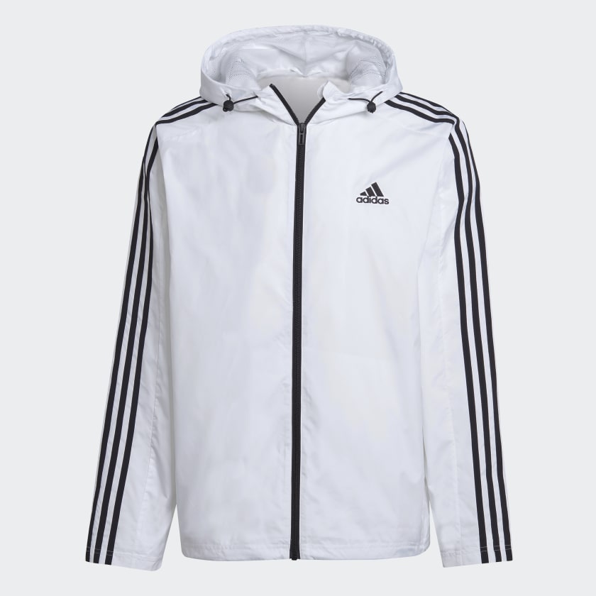 Giacca a vento Essentials 3 Stripes Woven Bianco adidas adidas Italia