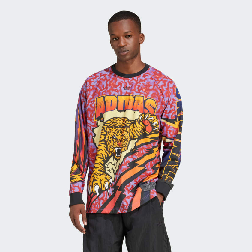 adidas Adilenium Season 3 Long Sleeve Graphic Tee - Red