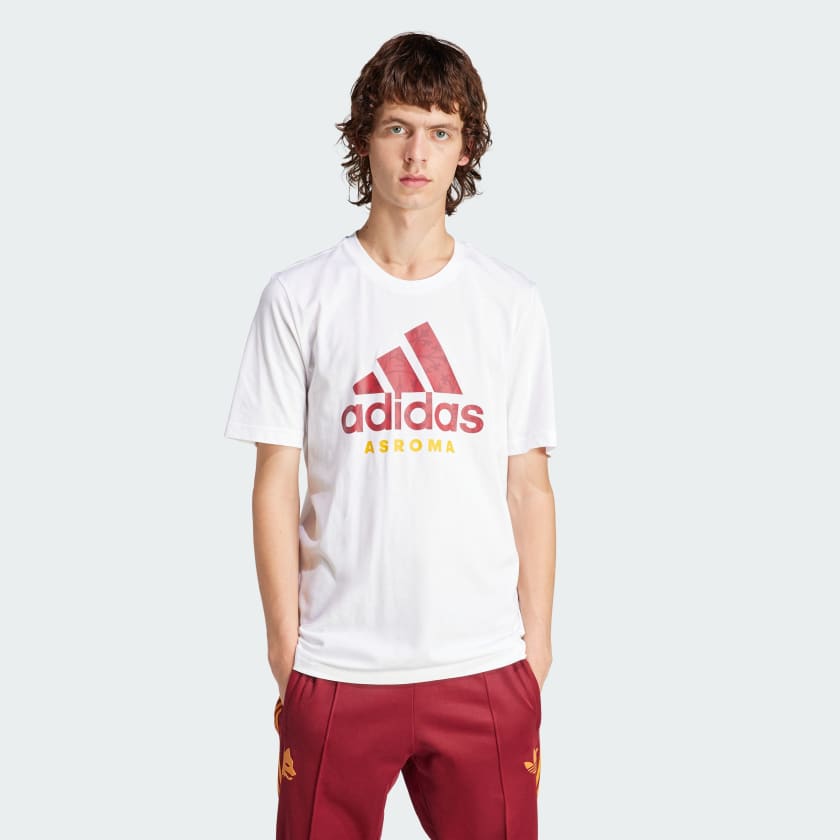 adidas AS Roma DNA Graphic Tee White adidas Belgium