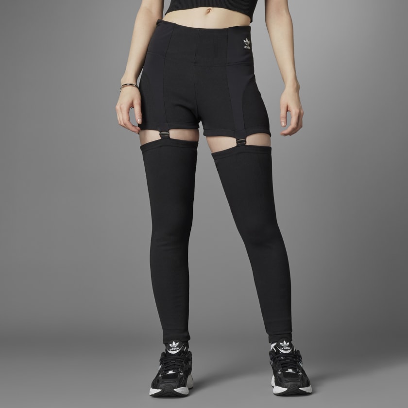 adidas Always Original Rib Two-in-One Leggings - Black | adidas UK