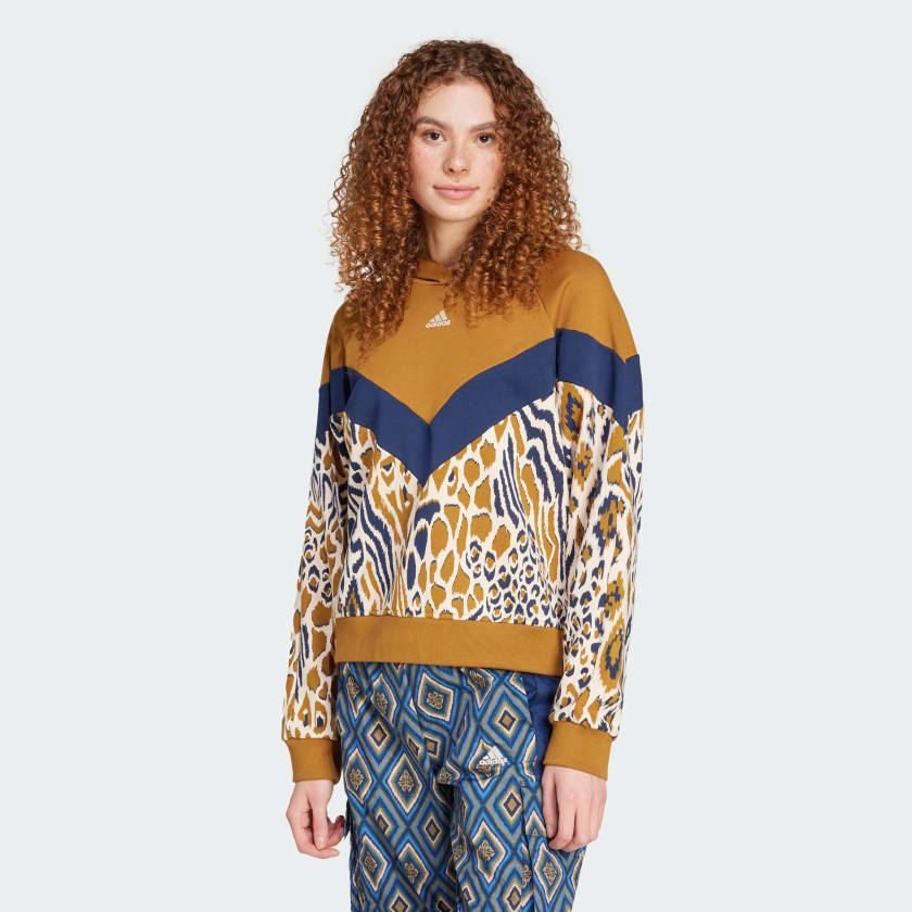 adidas x FARM Rio Hoodie Brown Free Shipping with adiClub adidas US