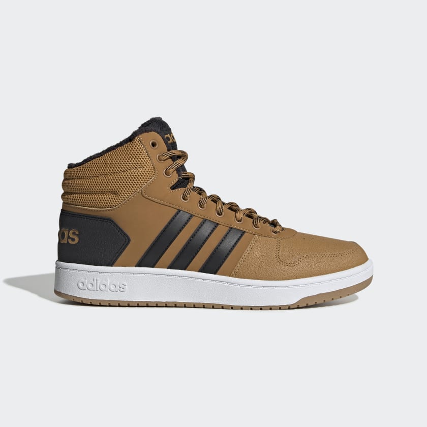 adidas Hoops 2.0 Mid Shoes - Brown | adidas UK